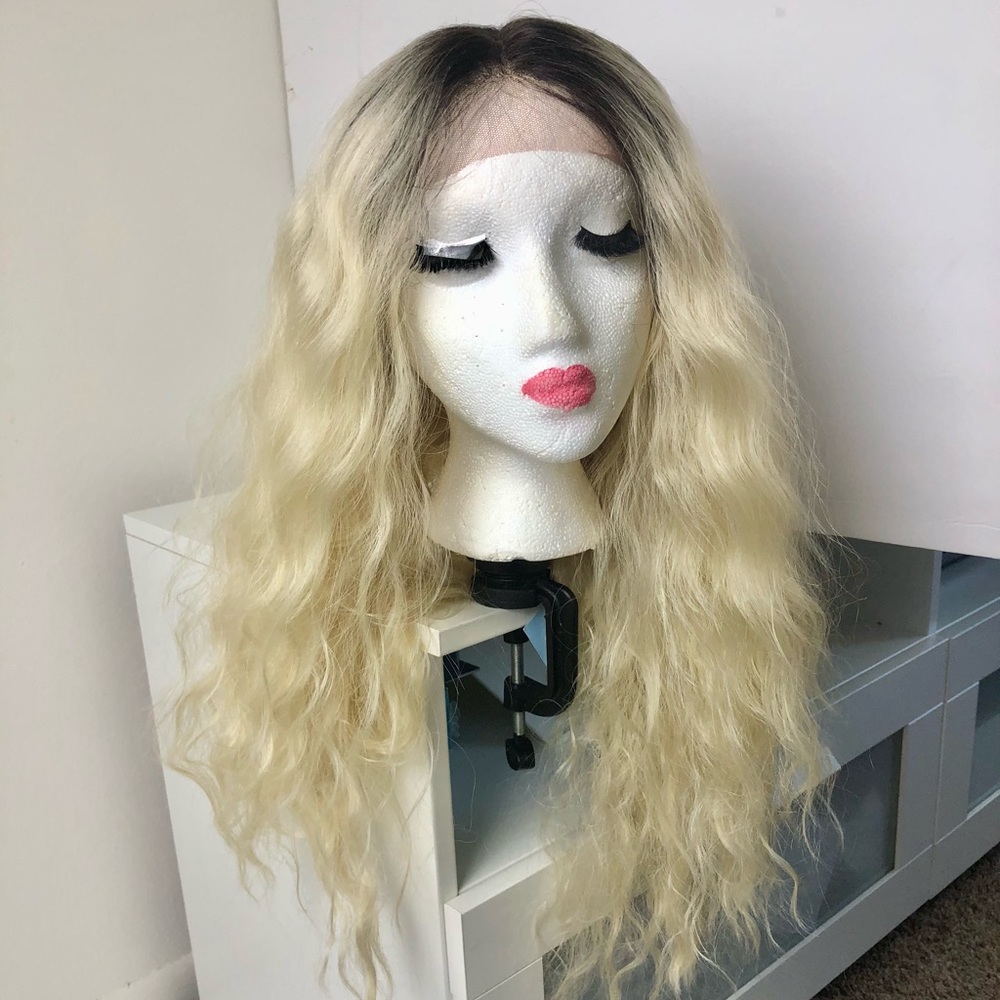 Lace front blonde wig